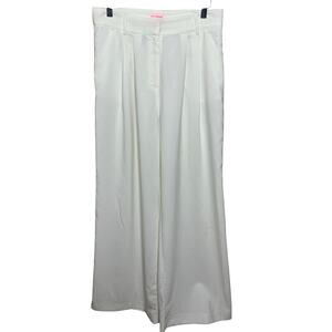 Re:named White Wide Leg Career Wear Office Slacks w/ pockets Women's Size Large